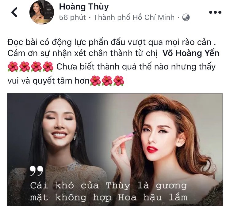 Hoang Thuy cam on Hoang Yen khi nhan xet “mat khong hop hoa hau”-Hinh-2